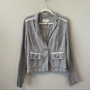 Caslon Blue & White Striped Blazer Size XS